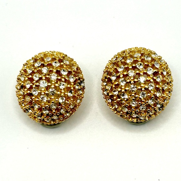 Vintage CINER Gold Tone Rhinestone Necklace Bracelet Earrings Set - Picture 11 of 14